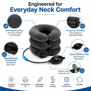 Cervical Spine Traction Neck Pillow – Adjustable Inflatable Neck Support Collar