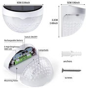 LED Solar Waterproof Fence Lights (Pack of 2)