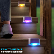Wireless Solar Deck Lights Outdoor (Pack of 4)