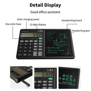 Dual Power Calculator with LCD Writing Pad