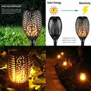 Solar Fire Light with flame effect